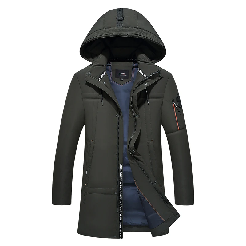 winter Down Jacket Men New 90% white duck down coat Hooded Top quality brand clothing long male down parkas