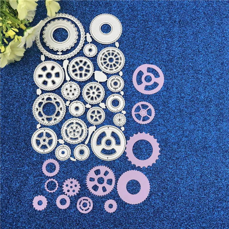 

Metal Cutting Dies Sharp Gear Design Stencils for DIY Scrapbooking Album Paper Card Decorative Craft Embossing Die Cuts