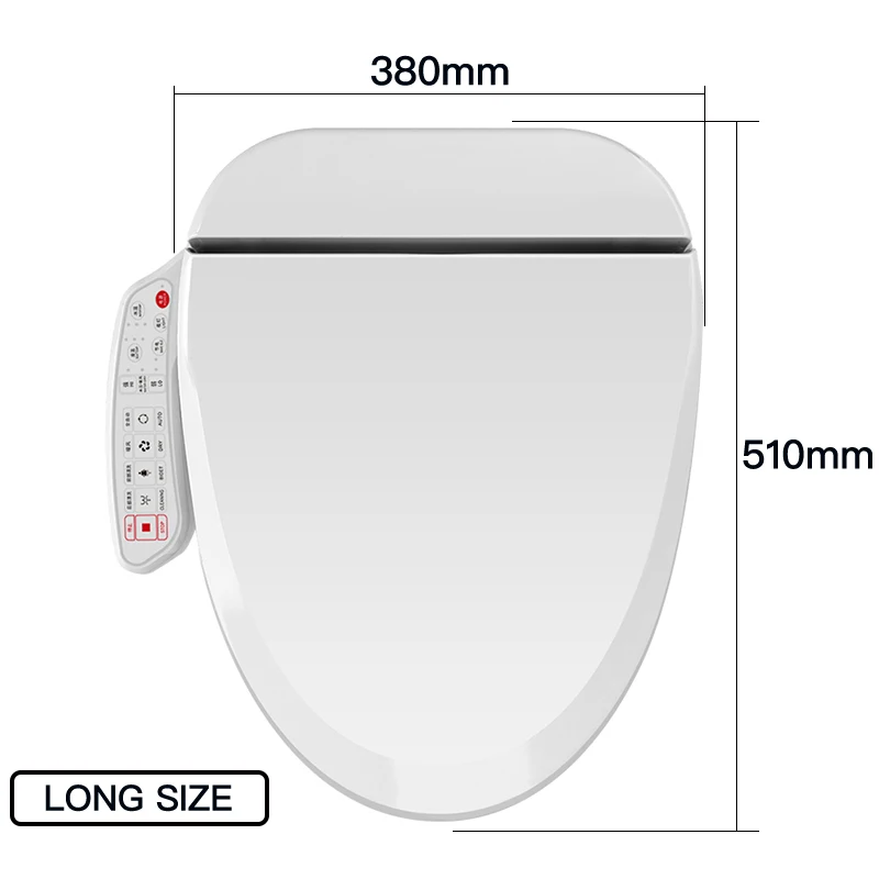 FOHEEL Новое умное сиденье для унитаза интеллектуальное электрическое биде крышка смарт биде сиденье на унитаз с подогревом Крышка для ванной комнаты - Цвет: A Side-Long-Size
