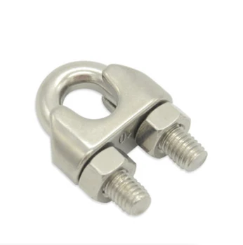 

(50PCS/lot) M3 SS304 Stainless Steel 3mm DIN741 U type Wire Rope Clip Cable Clamp Bolts Rigging Hardware M3 clamps