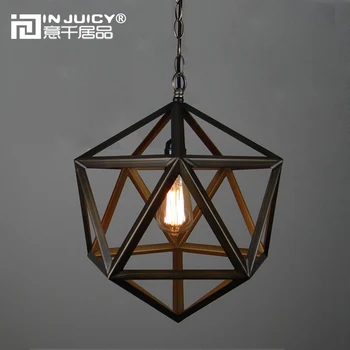 

Loft Vintage Retro Metal Iron E27 Edison Pendant Lights Lamps Fixtures Antique Bird Cage Droplight Cafe Bar Corridor Hall Black