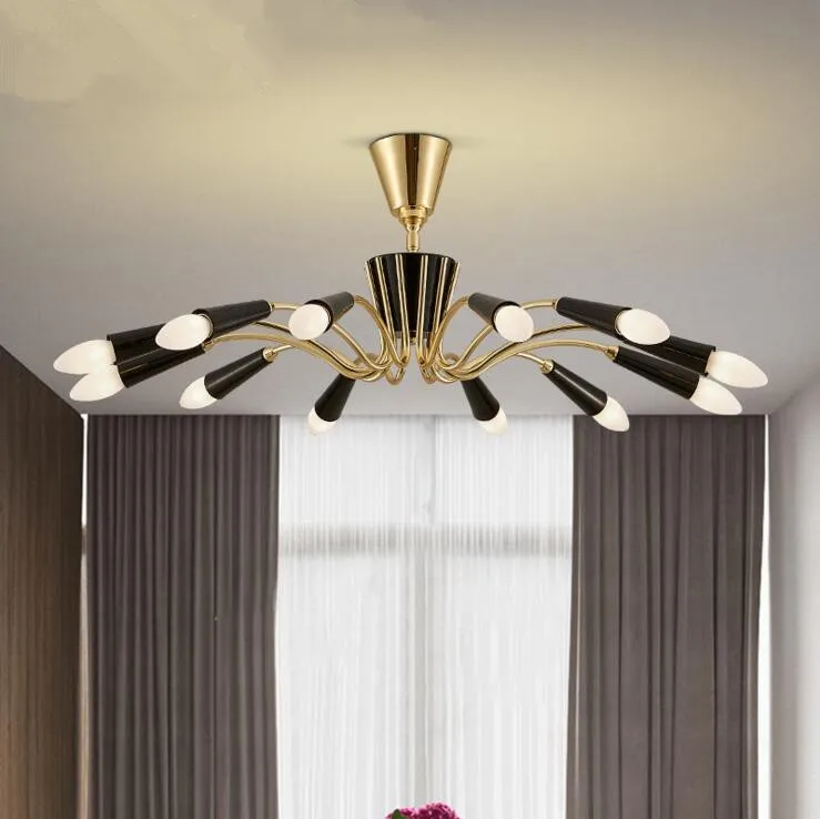 

12 Heads Nordic Post Modern Simple Iron LED Ceiling Lamp Bedroom Living Room Restaurant delightfull Lights Free Shipping