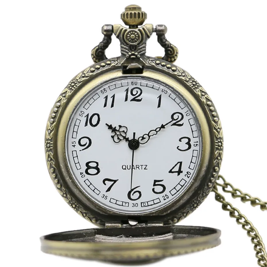 YISUYA Modern Fashion Quartz Causal Gift Bag Kid Necklace Children Antique bronze Style Men Pocket Watch Women Pendant Boys   (13)