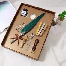 1 Set of English Calligraphy Feather Pen Student Writing Ink Pen Set Stationery Gift Box 5 Nib Wedding Gift Quill Fountain Pen 1 Set of English Calligraphy Feather Pen Student Writing Ink Pen Set Stationery Gift Box 5 Nib Wedding Gift Quill Fountain Pen