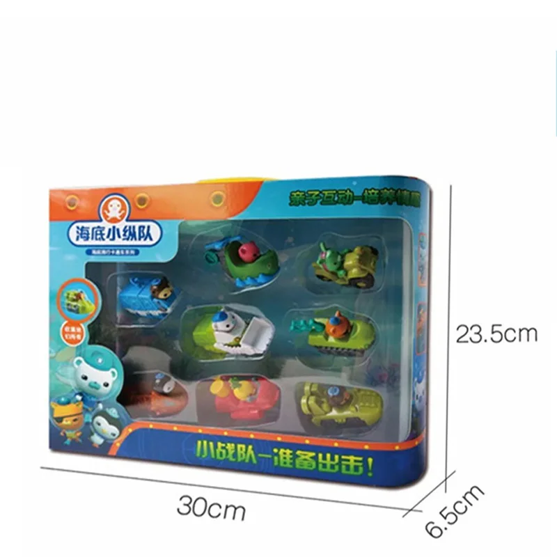Octonauts 8 шт./компл. литые игрушечные машинки фигурка игрушки подводная лодка автомобили капитан барнацелес мультфильм фильм куклы, детский подарок