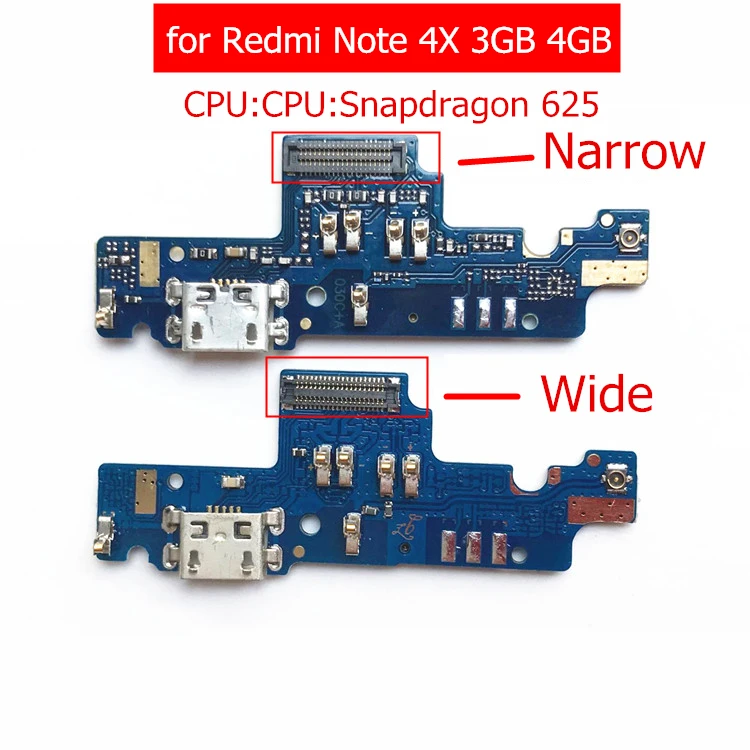 

for Xiaomi Redmi Note 4X 3GB 4GB USB Charger Port Flex Cable Charging Dock Connector PCB Board Ribbon Flex Repair Spare Parts