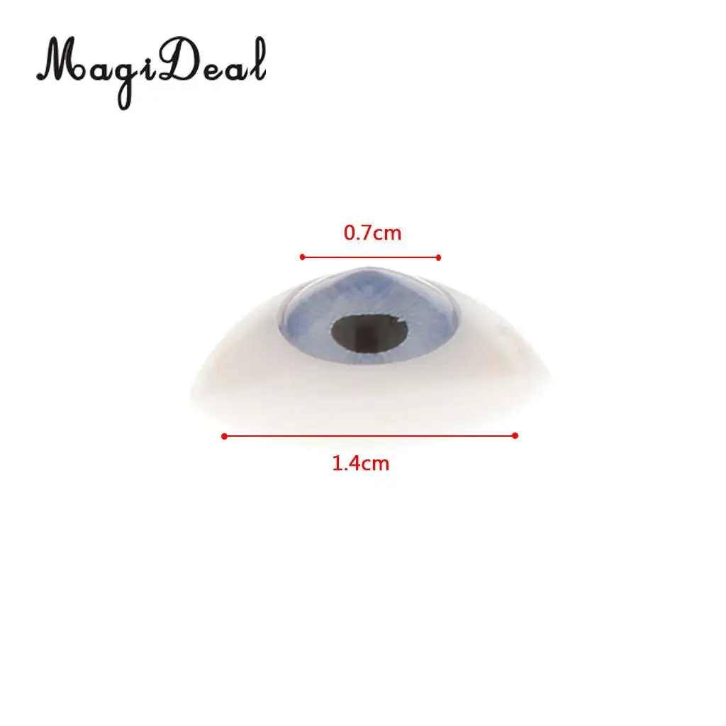MagiDeal High Quality 8Pcs 4 Color Oval Hollow Back Plastic Eyes for Animal Dog Doll Mask Children DIY Craft 7mm