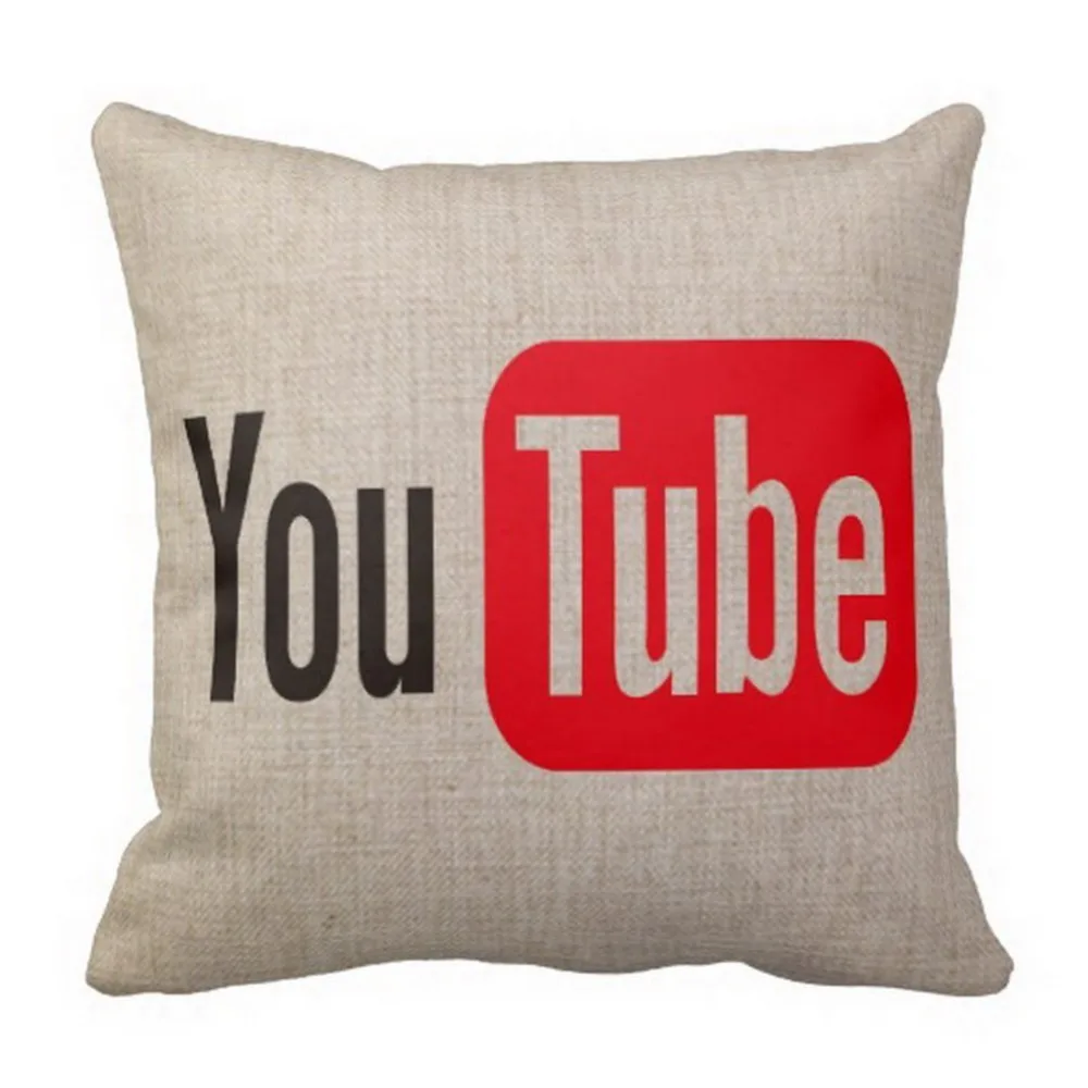 Aliexpress Buy Youtube Cushion Cover Linen You Tube Throw for Stylish and also Interesting decorative pillows youtube pertaining to House