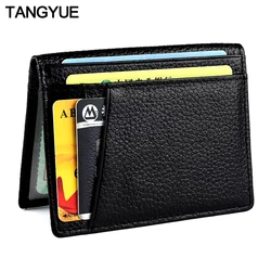 Tangyue Id Tarjeta de Crédito Titular de los Hombres de Cuero Ultra Delgado Bolso Monedero para Tarjetas Billetera para Tarjeta de Crédito Caso Titular de la Tarjeta Cuero Genuino Tangyue Id Tarjeta de Crédito Titular de los Hombres de Cuero Ultra Delgado Bolso Monedero para Tarjetas Billetera para Tarjeta de Crédito Caso Titular de la Tarjeta Cuero Genuino