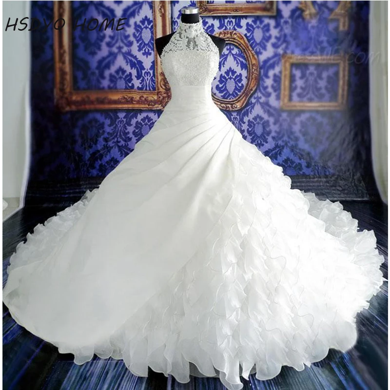 

2016 White Cheap Wedding Dresses vestidos de noiva Ball Gown Bridal Gowns Zipper Back Luxury Wedding Dress