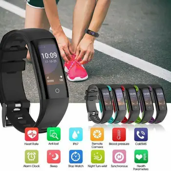 

Smart Watch Bracelet Heart Rate Blood Pressure Monitor Fitness Tracker Bluetooth