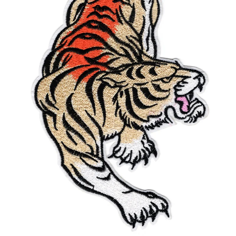 Embroidered clothing big tiger patches for clothes bike patch patchwork GD xl Embroidered clothing big tiger patches for clothes bike patch patchwork GD xl