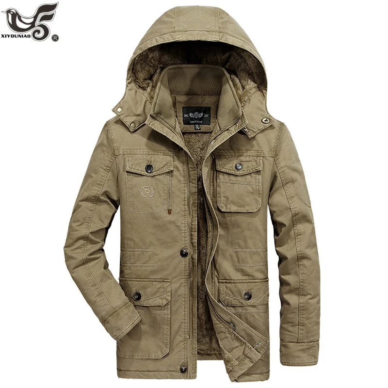 

Plus size 6XL7XL 8XL winter Jacket men Warm Thick Fleece Coats man 100% Cotton Padded Business Parkas outwear snow ski overcoat