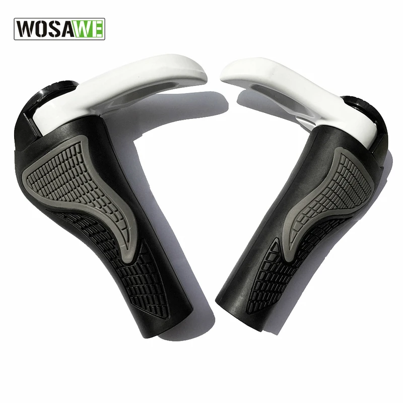 

WOSAWE Bicycle Handlebars Bike MTB Components Bar Ends Rubber Handlebar & Aluminum Handle Bar Ergonomic Push On Soft Handgrip