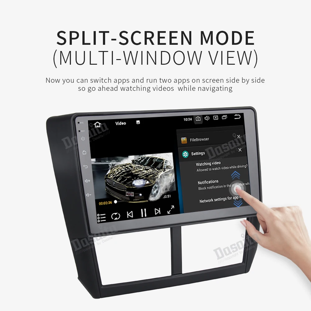 Best Dasaita Android 8.1 Car DVD GPS for Subaru Forester Multimedia 2008 2009 2010 2011 2012 with 9" IPS Touch Screen Auto Stereo LET 4