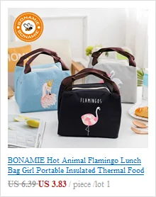 BONAMIE Hook & Loop Термальность обед мешок Для женщин складная сумка теплоизолированные сумки-холодильники для мальчика девочки; дети мультфильм