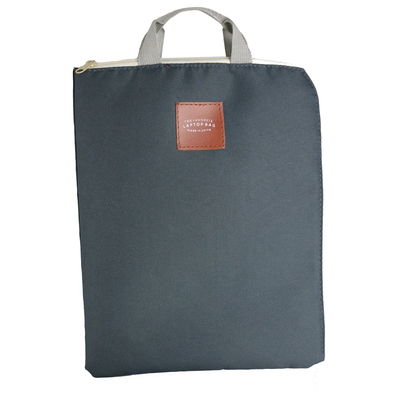 Us 10 99 New A4 Canvas Tote Bag File Folder Doent Organizer Portable Zipper Laptop Briefcase With Cell Phone Pocket In Top Handle