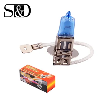 

S&D H3 Halogen Bulb Car Headlight Fog light Super White 5000K - H11 H4 H1 H7 H8 HB3 HB4 9005 9006 880 881 - 55W 100W 12V 24V
