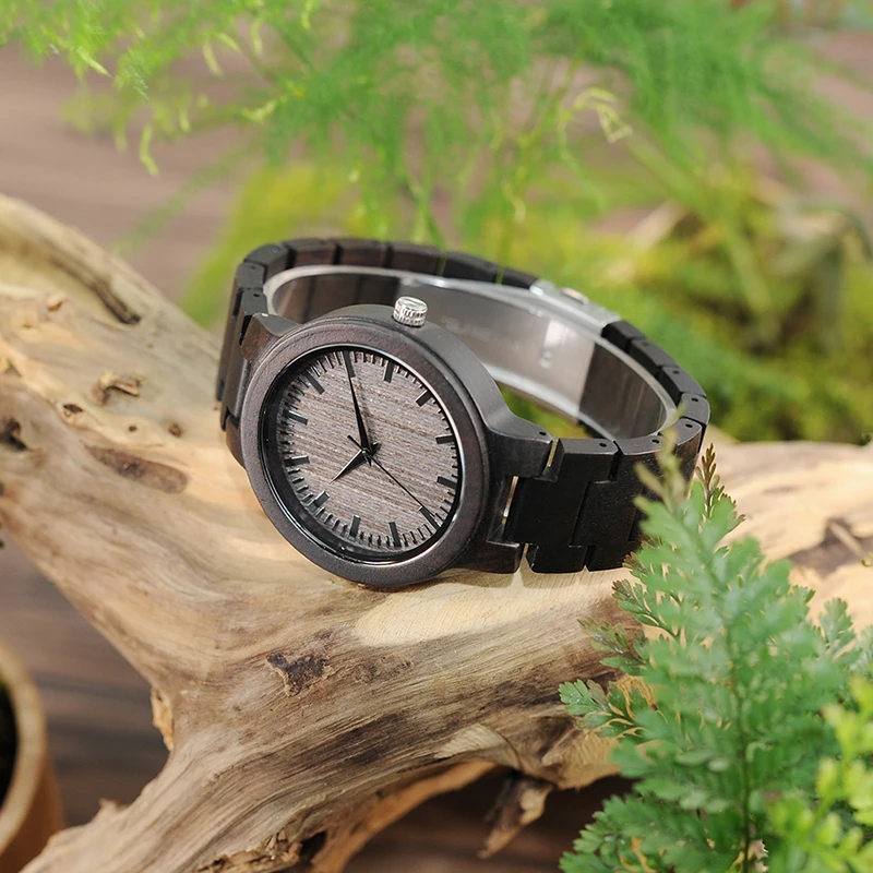 BOBO BIRD WC30 мужские деревянные часы полностью из черного дерева кварцевые часы Япония 2035 Miyota Move Мужские t деревянные часы для мужчин