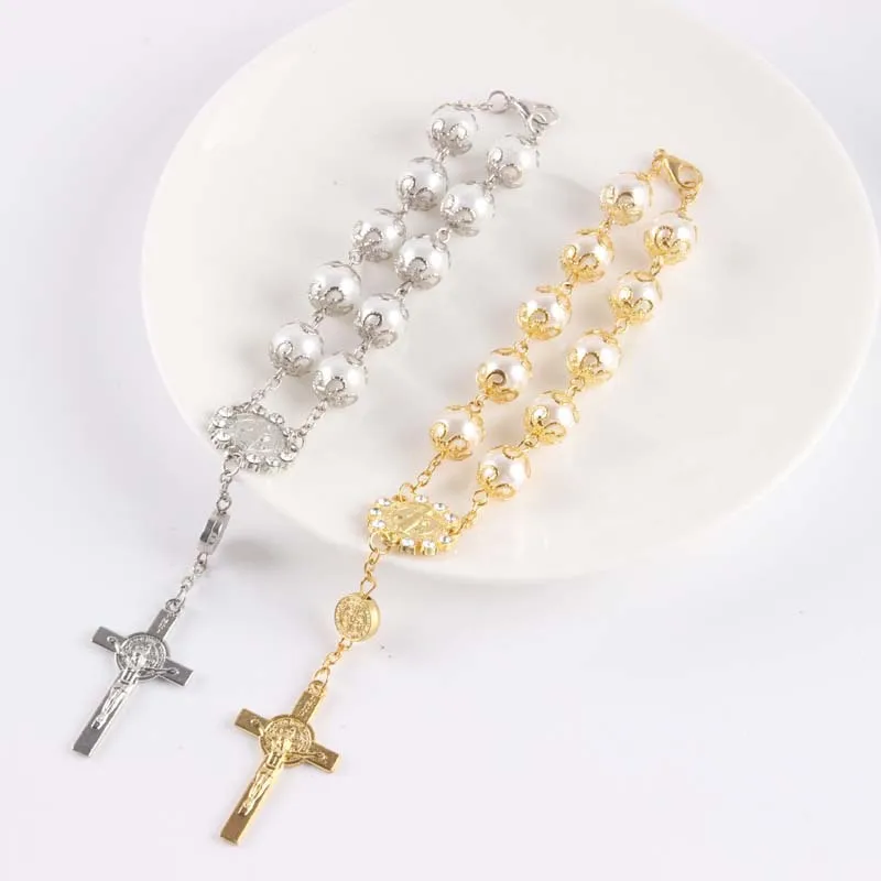 Религиозные ювелирные изделия религиозный католический крест четки браслет