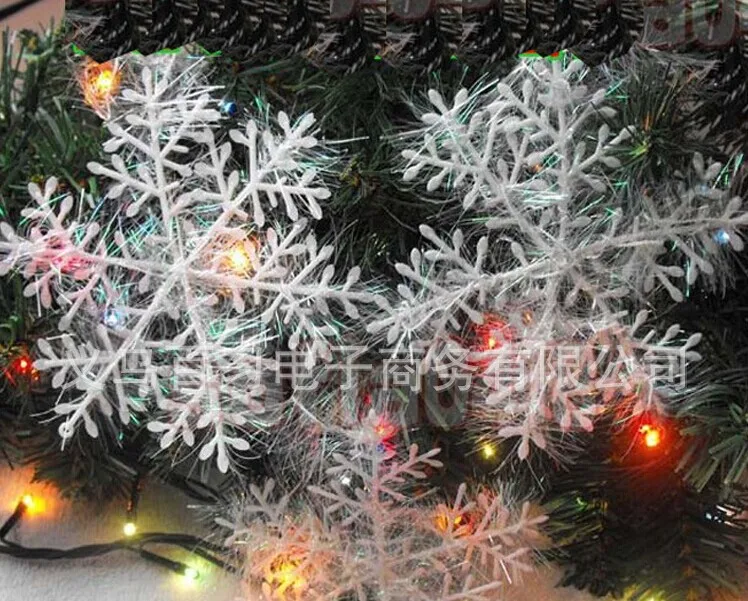 6 шт./пакет 6 см рождество снежинка рождественская елка украшения enfeites де натальной красивые рождественские поставки