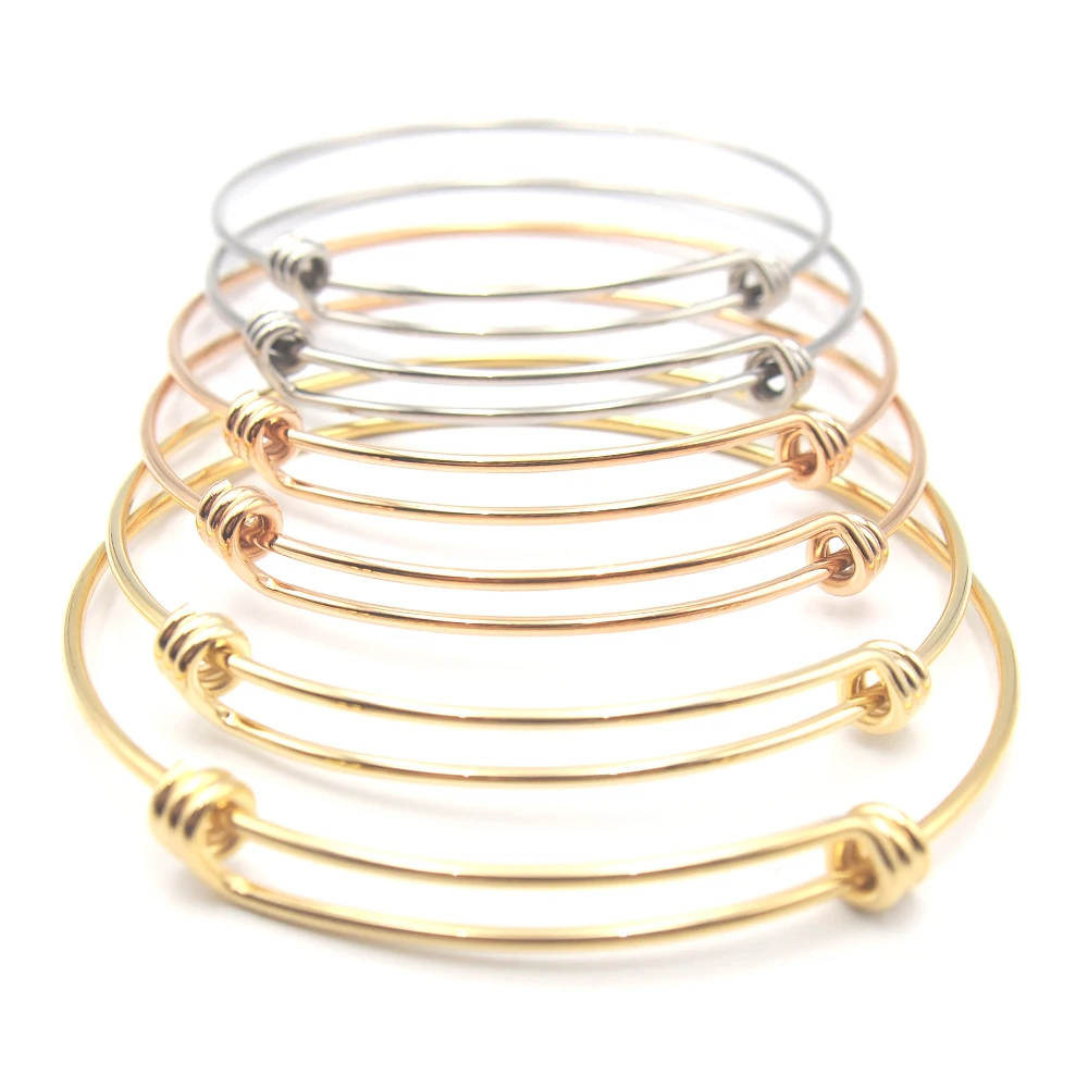 

6pcs SEASHA Adjustable (316L) Stainless Steel Hypoallergenic Wire Blank Bracelet Expandable Torque Bangle for DIY Jewelry Making