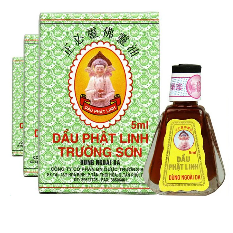 

Vietnam Buddha Oil 5ML/1.5ML for Headache Toothache Stomachache Dizziness Back Pain Active oil Plaster tiger balm Ointment