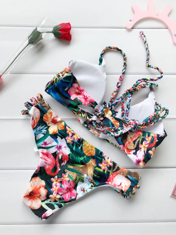 

2017 New Knit Handmade Bikini Set Swimwear Bathing Suit Beachwear Swimsuit For Women