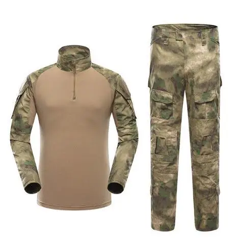 Zuoxiangru армейская Тактическая Военная Униформа Куртки лягушка камуфляж костюм армии США Мультикам лесной с длинным рукавом комплект - Цвет: 6