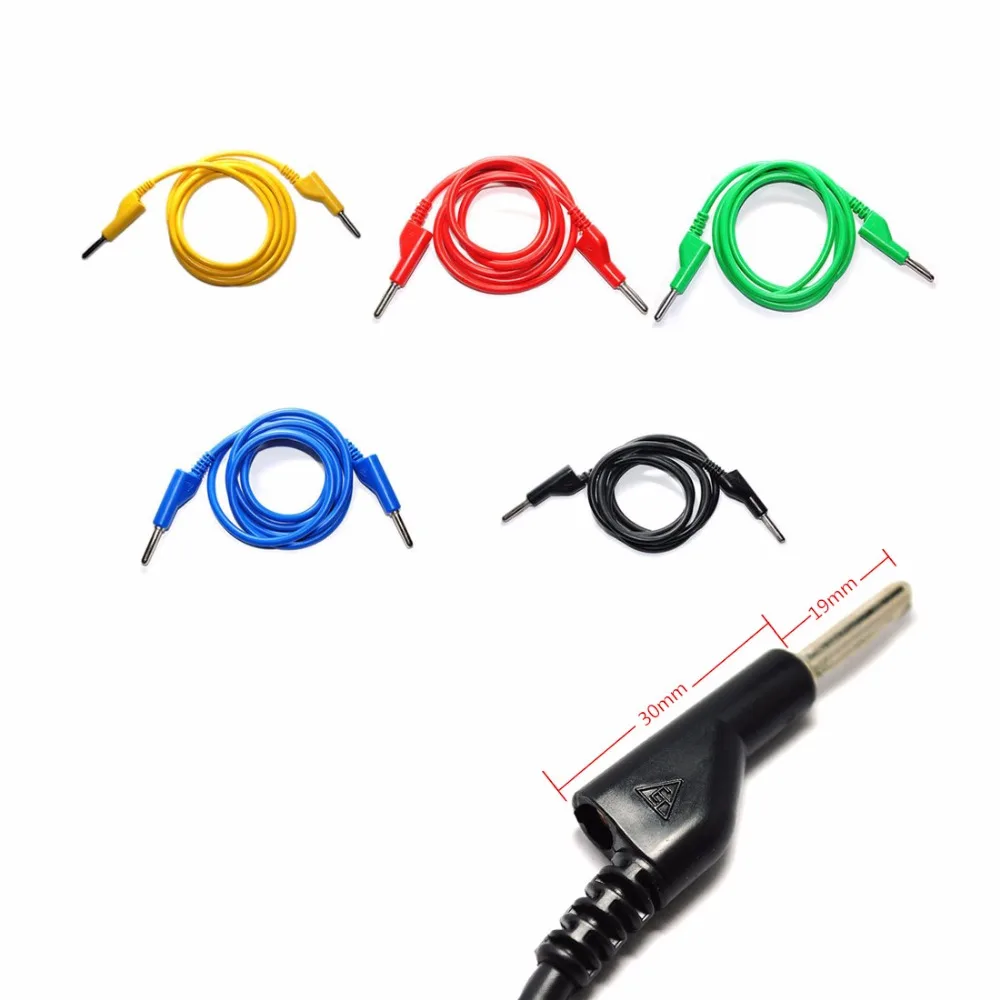 silicone cable testing banana plug double plugs a a connector 1m 1500v 10a test cable Silicone cable testing banana plug double plugs A-A connector 1m 1500V 10A test cable