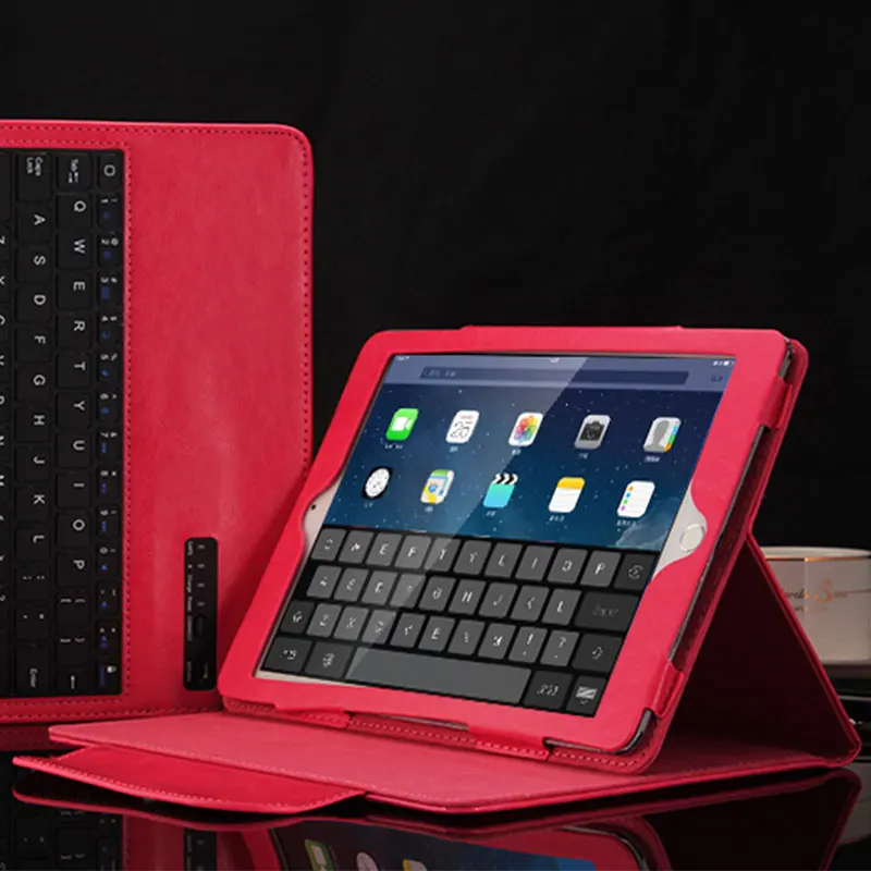 

Wireless Bluetooth Keyboard PU shock/dust proof Cover For Ipad 2 3 4 Protective stand Case For ipad pro 9.7 Tablet Fundas Shell