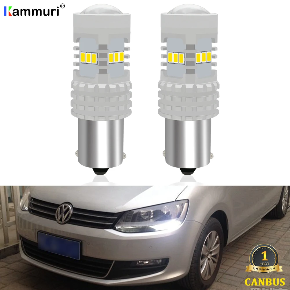 

No Error White P21W 1156 LED Bulbs for Volkswagen VW Sharan MPV 2010 2011 2012 2013 2014 2015 LED DRL Daytime Running Lights