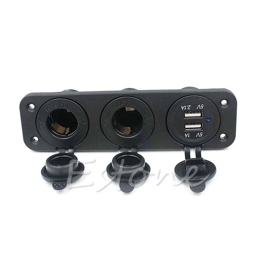 Dual USB автомобильного прикуривателя разъем сплиттер адаптер питания зарядное устройство 12 В на выходе
