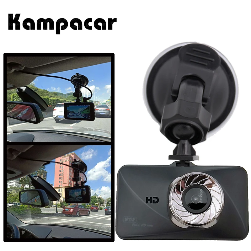 Beste Kampacar 3.0 inch Auto Dvr Met Twee Camera #039;S Dash Camera Auto Registrar Auto Camcorder Mini Drive Recorder Dual Dashcam Voor auto #039;s