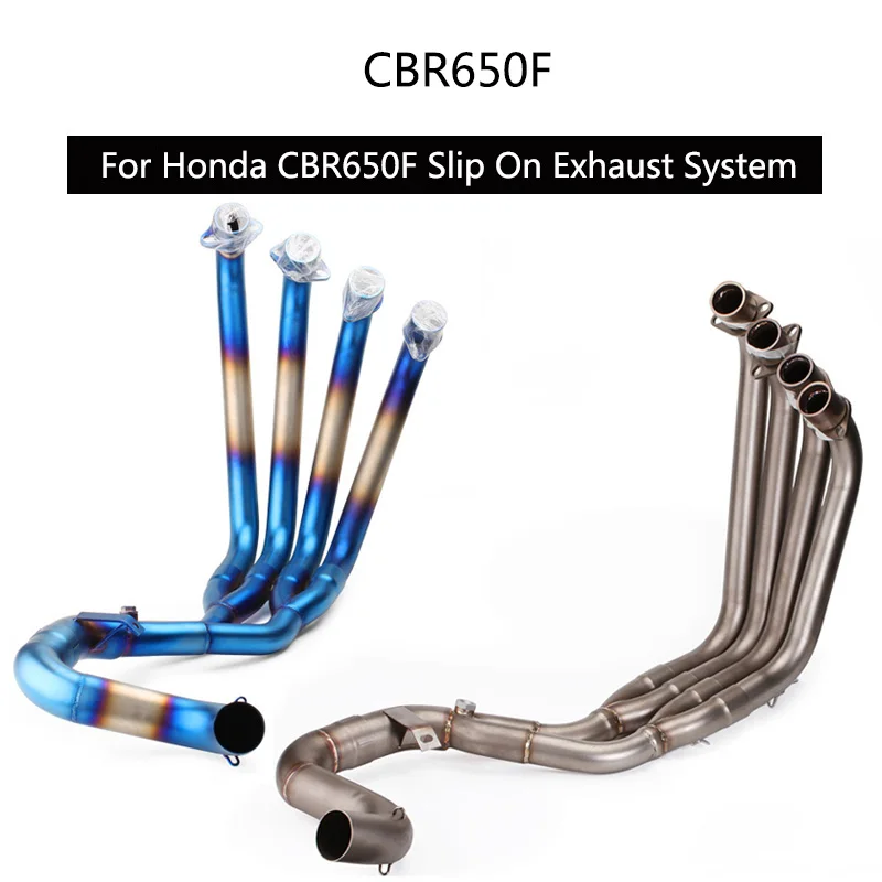

( Header Mid Pipe ) For Honda CBR650F Exhaust Pipe Motorcycle Front Middle Link Pipe Stainless Steel System Slip On 51 mm Pipe