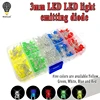 300PCS 500PCS 3mm 5mm LED Light White Yellow Red Green Blue Assorted Kit DIY LEDs Set 3V 20mA ► Photo 1/6