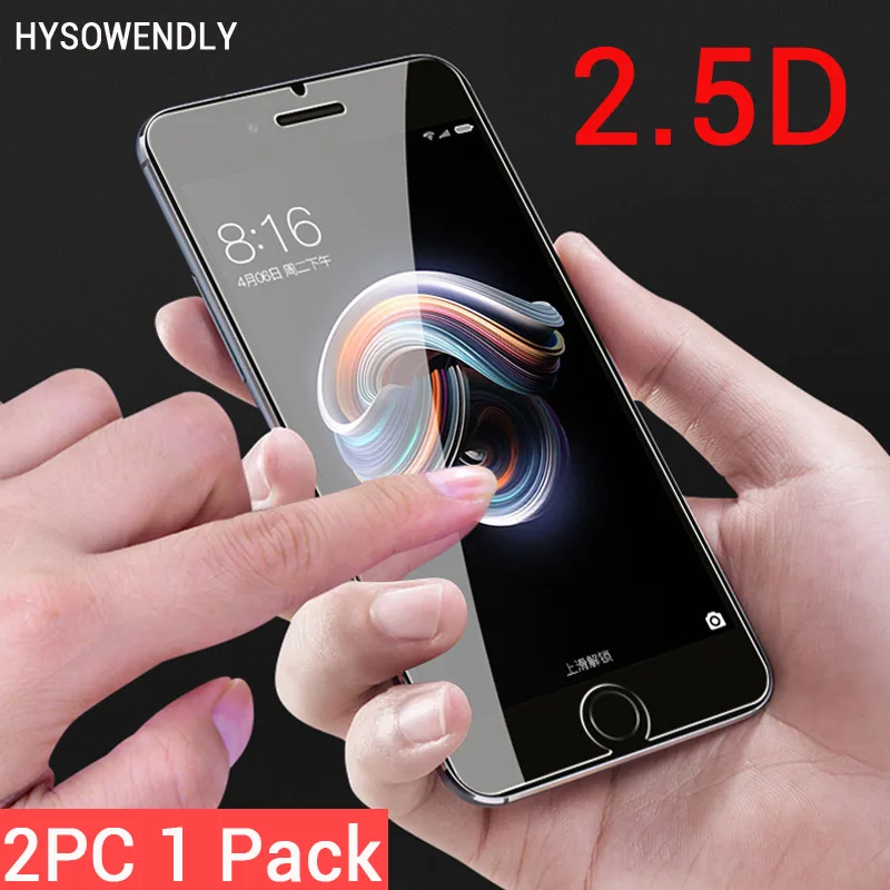 

HYSOWENDLY 2PC 0.33mm 2.5D Tempered Glass For iPhone X XR XS Max Anti-knock Phone Front Film Protector For iPhone 8 7 6 6s Plus