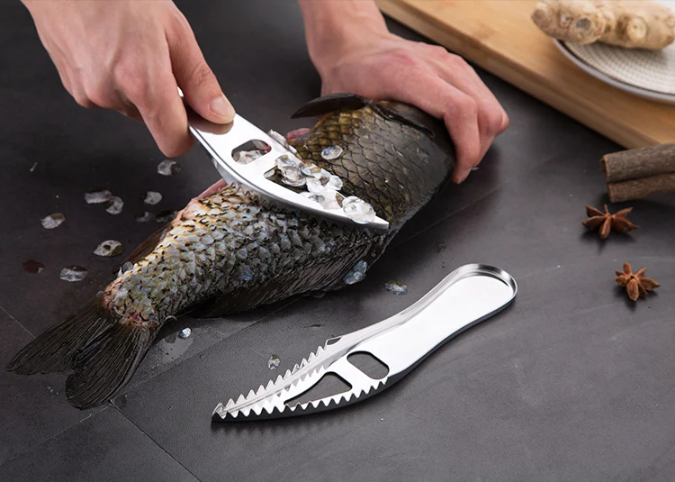 Нержавеющая сталь быстрая очистка скалер для рыбы нож безопасность ручной строгальный станок щетка для удаления морепродуктов Инструмент Кухонные гаджеты
