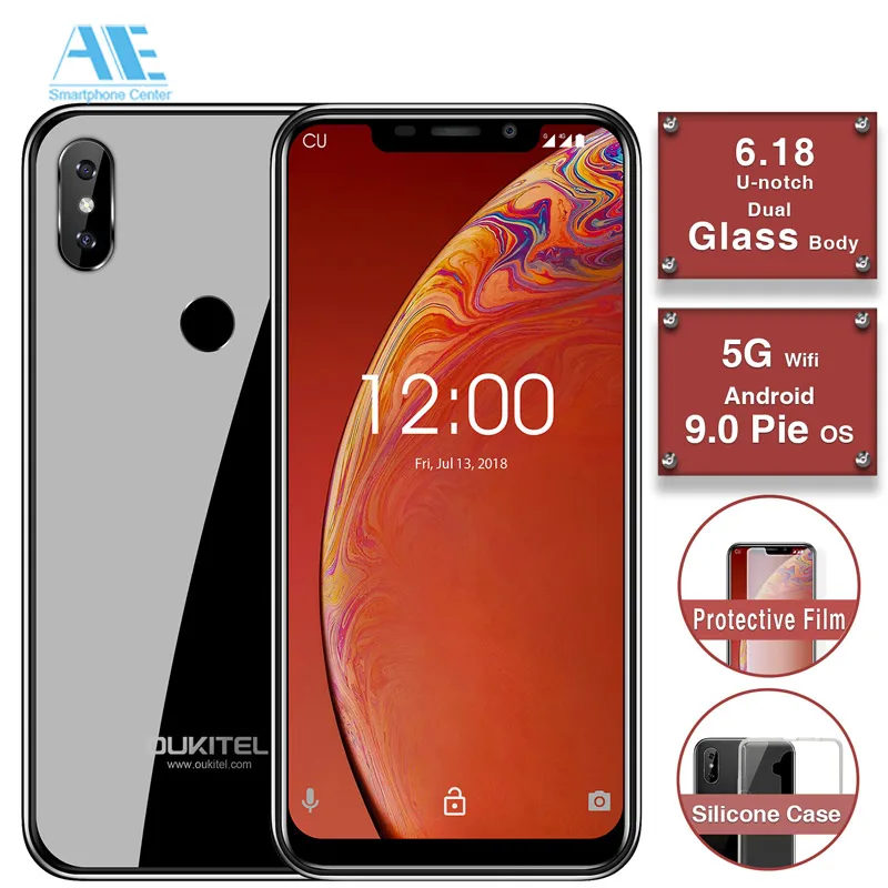 

OUKITEL C13 Pro 6.18" 19:9 2GB 16GB Android 9.0 Mobile Phone MT6739 Quad Core 4G LTE 5G/2.4G WIFI Smartphone Face ID Fingerprint