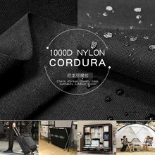 1*1,5 м супер толстый cordura 1000D черный нейлон ткань короткое время Водонепроницаемый Анти-слеза ткань износостойкая ткань