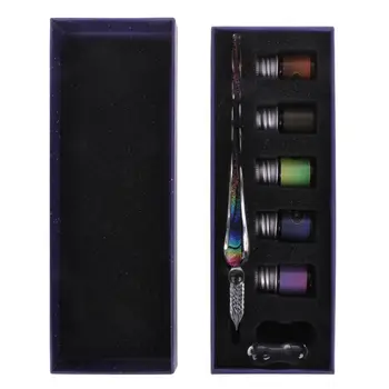 

Crystal Starry Sky Glass Ink Pen Glass Dip Pen For Writing Fountain Pen Set Gift