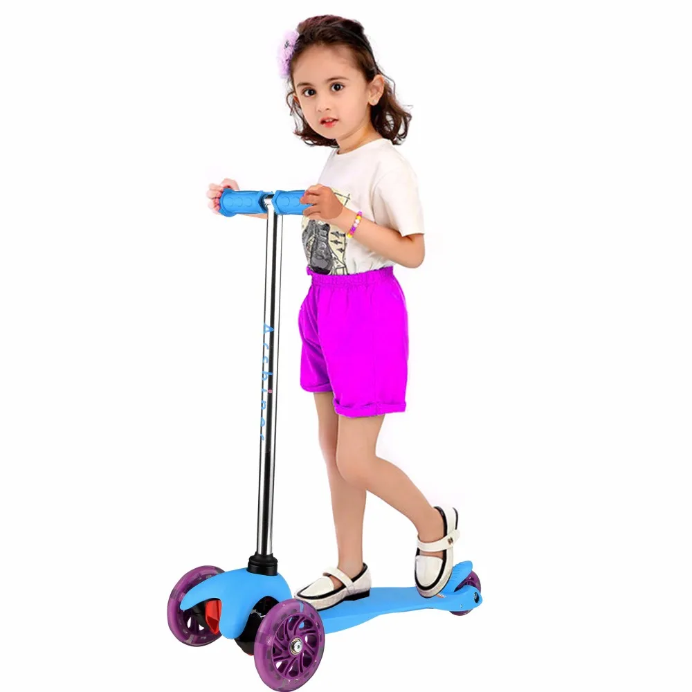 Arshiner Foldable Children 3 Wheels Scooter Kids Lighting