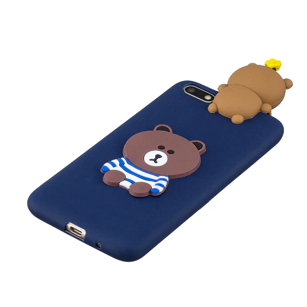 Y5 (2018) cubierta de silicona en la sFor Fundas Huawei Y5 primer 2018 Coque Huawei Y 5 Y5 2018 3D unicornio Panda teléfono casos