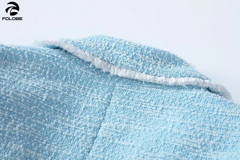 FOLOBE Women Blazers 2020 Spring Fashion Blue Jackets Double Breasted Tassel Coats Long Sleeve slim Elegant Office Lady Blazer FOLOBE Women Blazers 2020 Spring Fashion Blue Jackets Double Breasted Tassel Coats Long Sleeve slim Elegant Office Lady Blazer