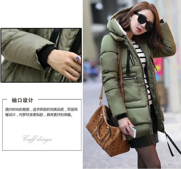 Новое поступление модное женское длинное теплое зимнее пальто размера плюс M~ XXXXXL A0379
