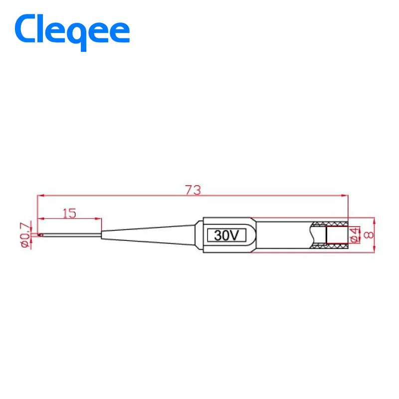 Cleqee P5007 10 шт. изоляция игла для прокалывания неразрушительный мультиметр Пробники красный/черный