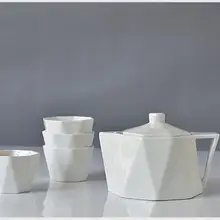 5 шт./компл., костяной фарфор, кофейник, творческий рок-н-ромбиками женские дизайнерские сандалии, модные и рисунком «кунг-фу» милые кофейные и чайные наборы, Gongfu современный чайный сервиз