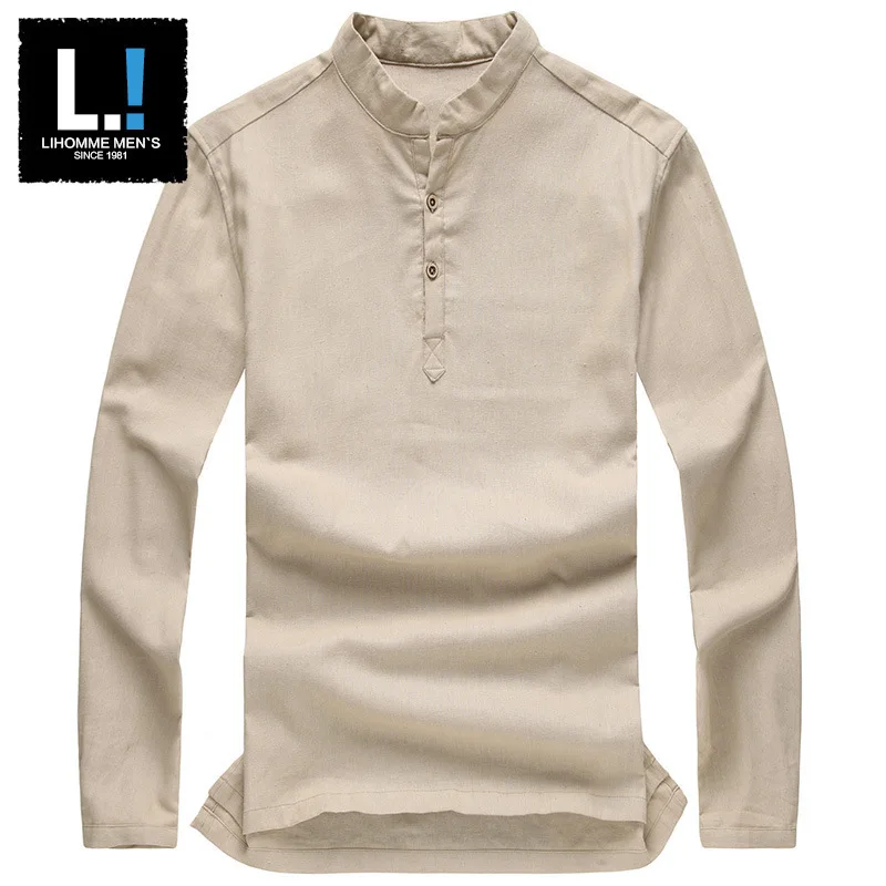 Men Casual Camisas Manga Longa 