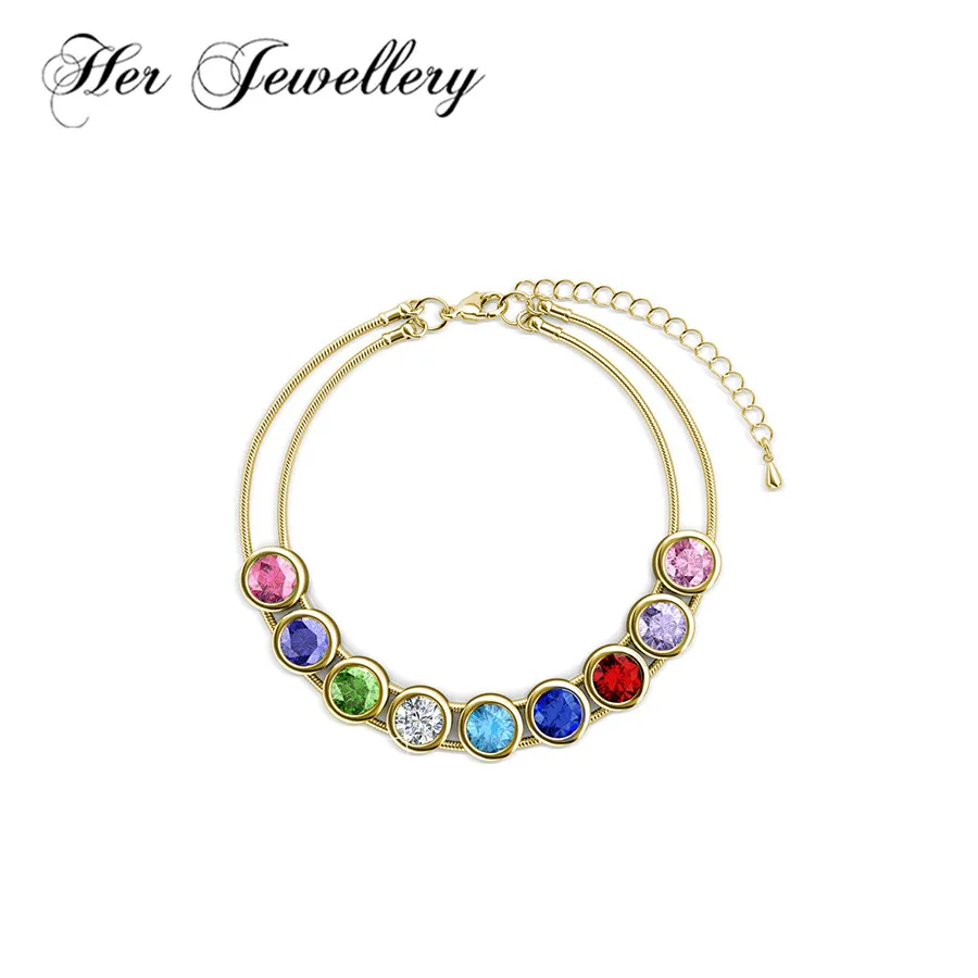 

Her Jewellery 2018 design new bracelet 9 color crystals Bracelet Made with crystals from Swarovski HB0054