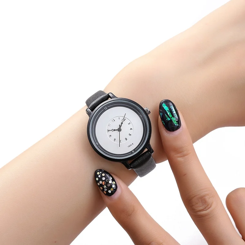 2019 новейшая мода кварцевые часы для студентов Для женщин девушка в римском стиле из искусственной кожи браслет часы